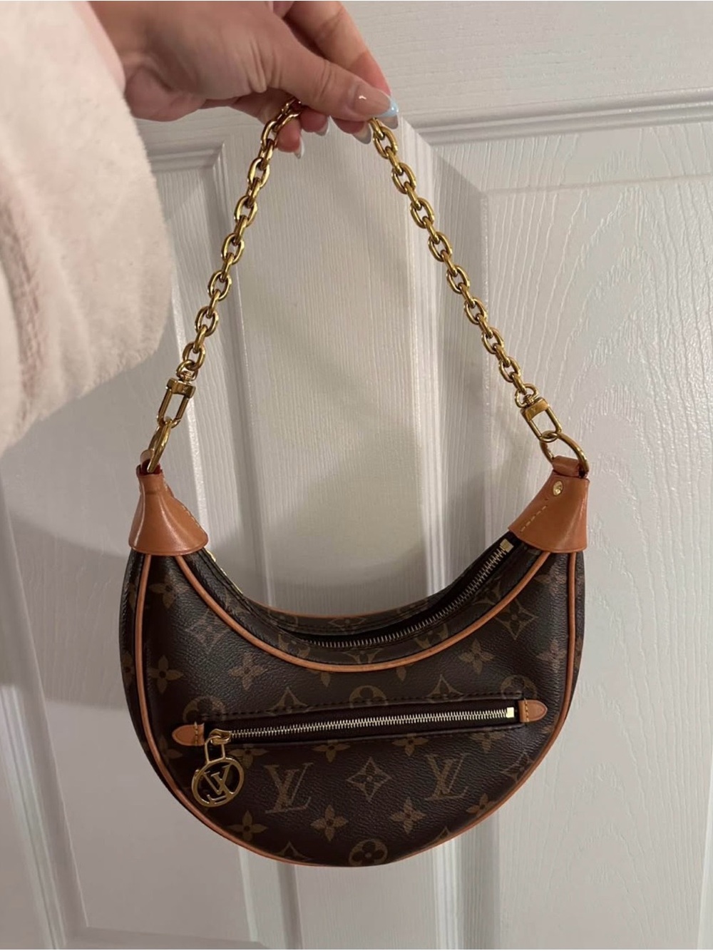 Louis Vuitton Monogram Loop Bag with Gold Chain
